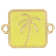 Intercalaire carré palmier 16x12 mm résine époxy - Acier inox 304L Doré - Jaune|raw }}