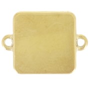 Intercalaire carré palmier 16x12 mm résine époxy - Acier inox 304L Doré - Blanc