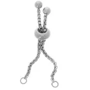 Fermoir chainette réglable Venitienne 75mm - anneau fermé - Acier inox 304L x1