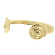 Bracelet jonc coquillages réglable 20x160 mm - Acier inoxydable Doré 304L x1|raw }}