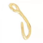 Pendentif hameçon 40 mm Placage Argent fin vieilli x1