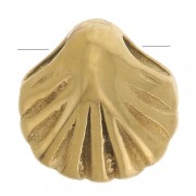 Perle coquillage 7 mm - Acier inoxydable Doré 304L x1|raw }}