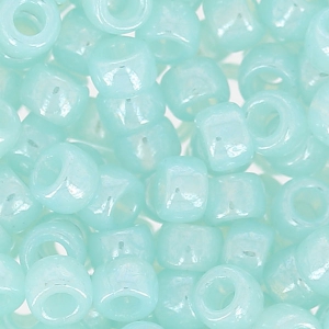 Rocailles Matubo 7/0 - 3.5 mm Aqua Alabaster x10g