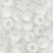 Rocailles Matubo 7/0 - 3.5 mm Chalkwhite Ceramic Look x10g