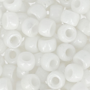 Rocailles Matubo 7/0 - 3.5 mm Chalkwhite Ceramic Look x10g