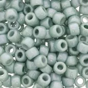 Rocailles Matubo 7/0 - 3.5 mm Opaque Green Ceramic Look x10g