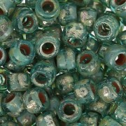 Rocailles Matubo 7/0 - 3.5 mm Aquamarine Picasso x10g|raw }}