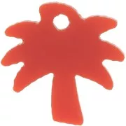 Breloque palmier 13 mm en plexiglas - Vert - Marron x1