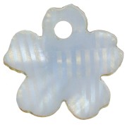 Breloque fleur motif étoile 12 mm en plexiglas - Bleu - Moutarde x1