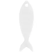 Pendentif poisson rayé 32x10 mm en plexiglas - Blanc - Rouge x1