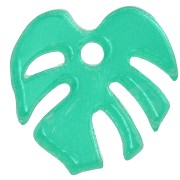 Breloque feuille de monstera en plexiglas 13 mm - Vert x1