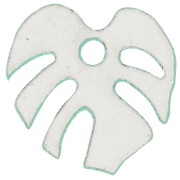 Breloque feuille de monstera en plexiglas 13 mm - Vert x1
