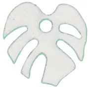 Breloque feuille de monstera en plexiglas 13 mm - Vert x1