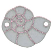 Intercalaire coquillage 19.5x15 mm en plexiglas - effet miroir - Rose x1