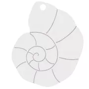 Pendentif coquillage 38x30 mm en plexiglas - effet miroir - Rose x1