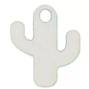 Breloque cactus 15x12 mm en plexiglas - Vert x1