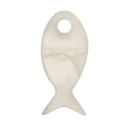 Breloque poisson 14x6 mm en plexiglas - Imitation Nacre x1