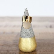 Bague large 1 anneau Doré à l'or fin x1