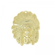 Pendentif indien 20 mm Doré à l'or fin x1