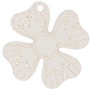 Pendentif trèfle 29 mm en plexiglas - effet miroir - Doré x1