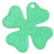 Pendentif trèfle 29 mm en plexiglas - effet miroir - Vert x1|raw }}