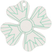 Pendentif trèfle 29 mm en plexiglas - effet miroir - Vert x1