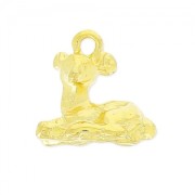 Breloque faon 11 mm doré x1