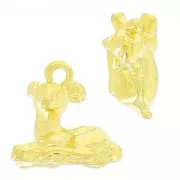 Breloque faon 11 mm doré x1