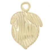 Breloque citron 20x14 mm en résine époxy - Jaune - Doré à l'or fin x1