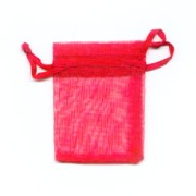Sachets Organza 50x75 mm Rouge x20