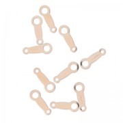 Attaches ovales 8x3 mm en Rose Gold filled (or laminé)  x10