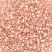 Rocaille Miyuki 11/0 23F - Light Blush Silver Lined Mat x8g|raw }}