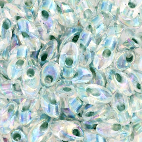 Long Magatama Miyuki 4x7 mm LMA-263 - Sea Foam Lined Crystal AB x10g