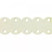 Lacets Suédine ajourés 14 mm x 1 m Beige x2