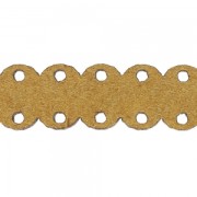 Lacets Suédine ajourés 14 mm x 1 m Marron x2