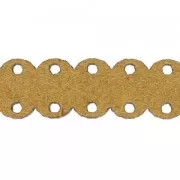 Lacets Suédine ajourés 14 mm x 1 m Marron x2