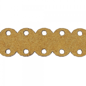 Lacets Suédine ajourés 14 mm x 1 m Marron x2