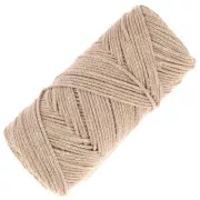 Bobine de cordon en coton pour macramé Cotton Air Glitter 1 mm - Camel x90m