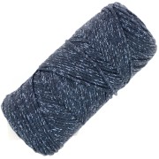 Bobine de cordon en coton pour macramé Cotton Air Glitter 1 mm - Indigo x90m|raw }}