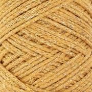 Bobine de cordon en coton pour macramé Cotton Air Glitter 1 mm - Moutarde x90m