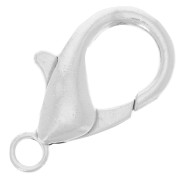 Fermoir mousqueton 29 mm Placage argent fin vieilli x1|raw }}