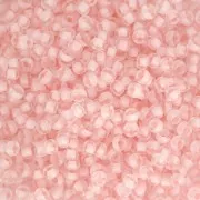 Rocaille Miyuki 11/0 1923 - Pale Pink Lined Crystal Semi Mat x8g