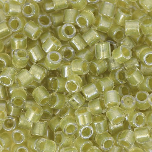 Miyuki Delica 8/0 DBL-0910 - Sparkling Yellow Green Lined Crystal x8g