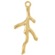 Pendentif corail 29x12 mm- Doré à l'or fin x1|raw }}