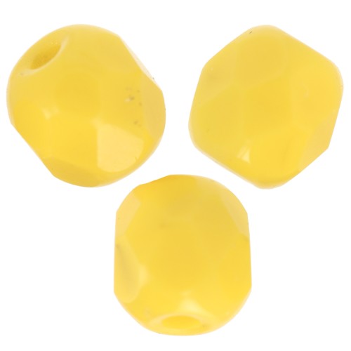 Facettes 4 mm - Opaque Yellow x50