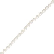 Perles d'eau douce grain de riz 7x6 mm - Grade AAA - Blanc x39 cm