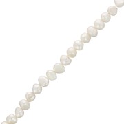 Perles d'eau douce baroques 10x9 mm - Grade AA - Blanc x35cm