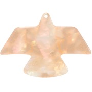 Pendentif aigle 35x50 mm en acétate transparente - Marbré Orange nacré pailleté x1|raw }}
