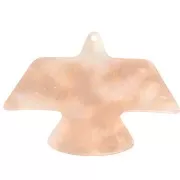 Pendentif aigle 35x50 mm en acétate transparente - Marbré Orange nacré pailleté x1