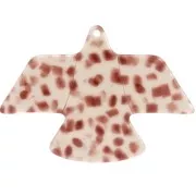 Pendentif aigle 35x50 mm en acétate transparente - Terrazzo Marron clair x1